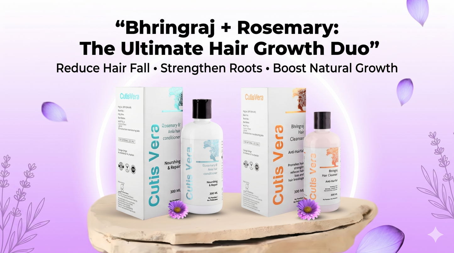 Rosemary Oil for Hair Growth: The Science Behind Bhringraj + Rosemary for Anti-Hairfall